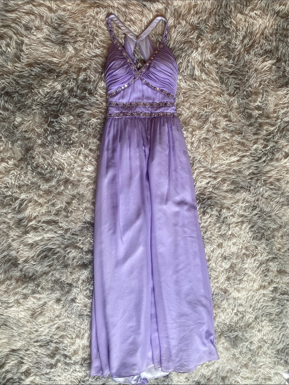✨MAKE ME AN OFFER✨Cache Lilac Beaded Formal Dress